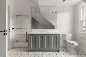 mirror cut to measure in a bathroom in a Romsey home